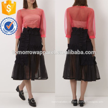 Ropa de las mujeres de la moda de la venta al por mayor de la fabricación superior de Tulle rosada escarpada (TA4021B)